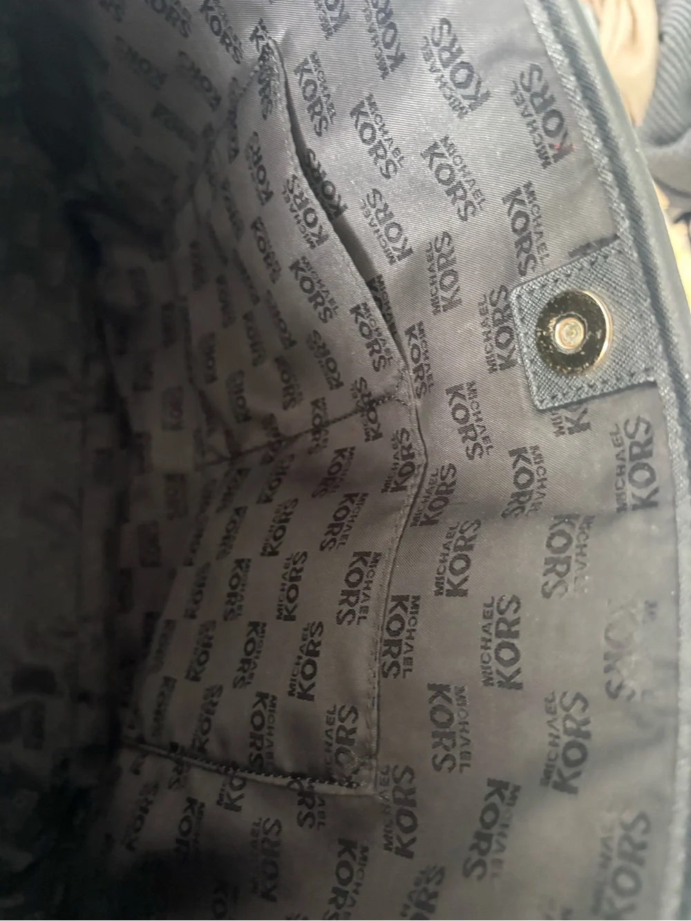 Michael Kors Jet Set Large Striped Saffiano Leather Tote Bag Black White